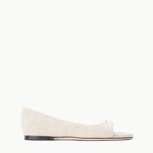 NEW STAUD Dominique Natural Linen Flats Size 35 EU (5 US)